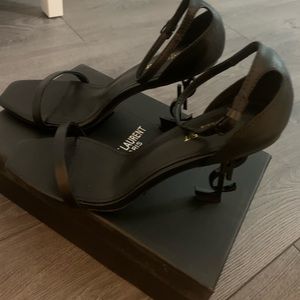 YSL Matte black heels